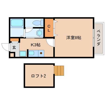 近鉄奈良駅 バス10分  南方町下車：停歩4分 2階の物件間取画像